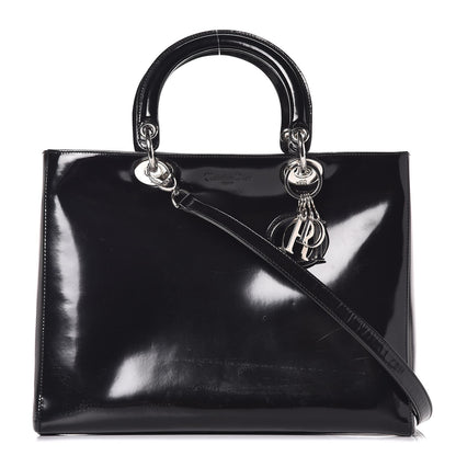 Christian Dior Glazed Calfskin Large Lady Dior Black 1 of 15