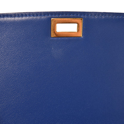 Celine Python Medium Classic Box Flap Bag Indigo 11 of 14