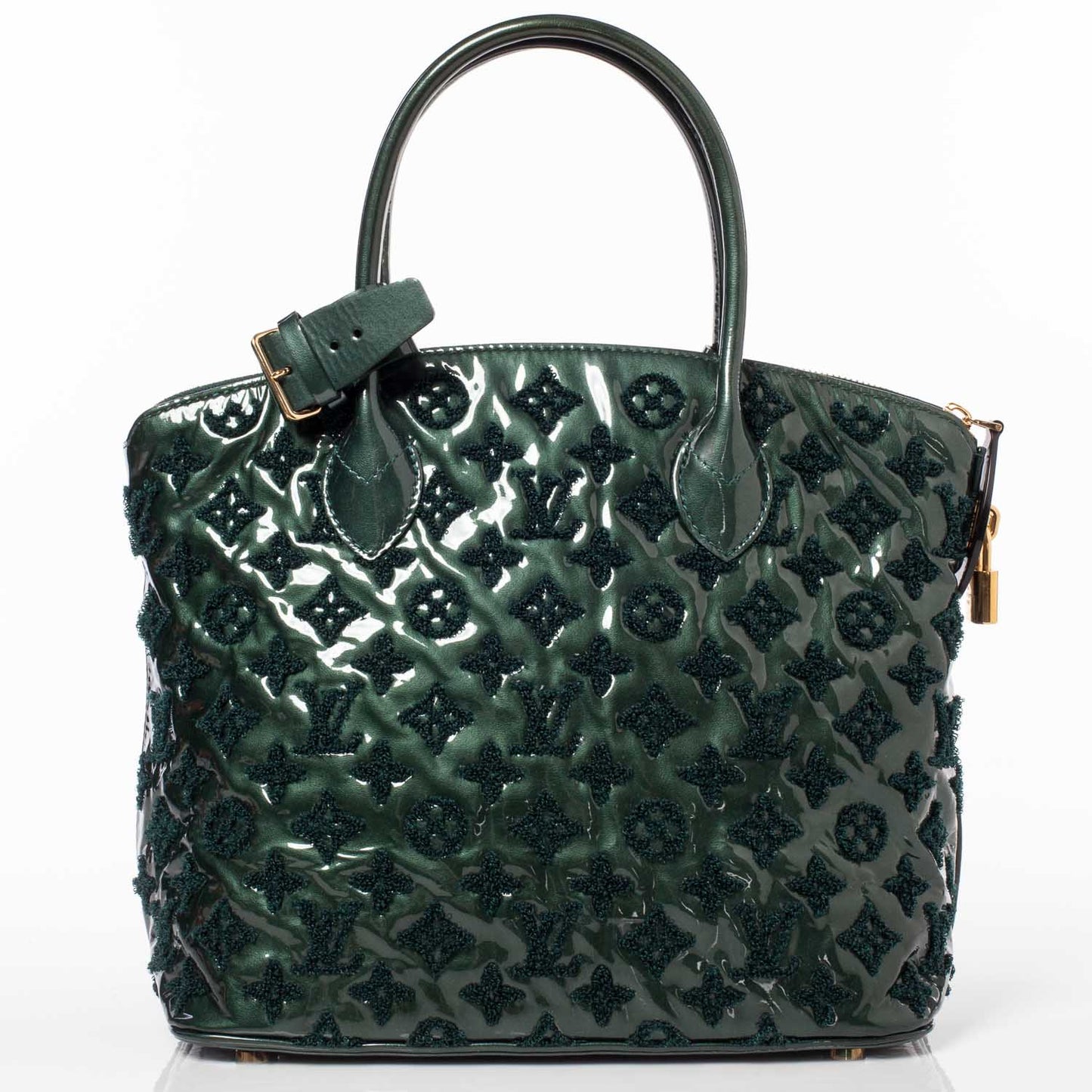 Patent Lambskin Fascination Lockit Vert Fonce