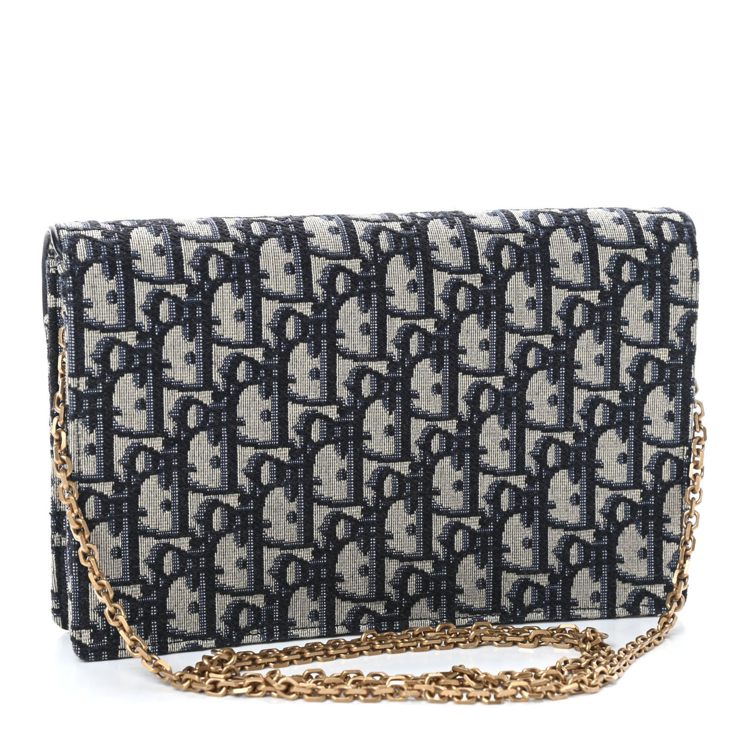Oblique Saddle Chain Pouch Blue