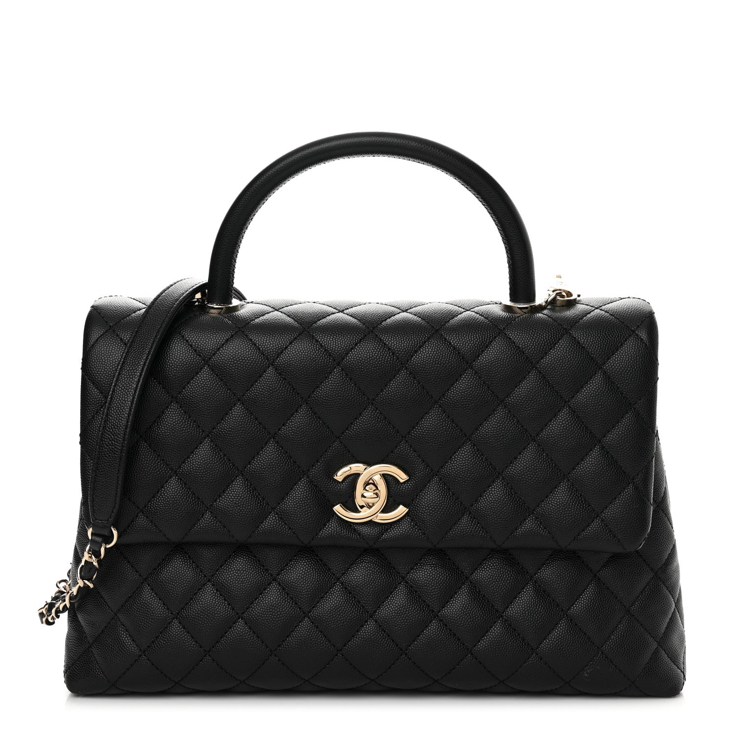 Chanel Caviar Quilted Medium Coco Handle Flap Black 1 of 10