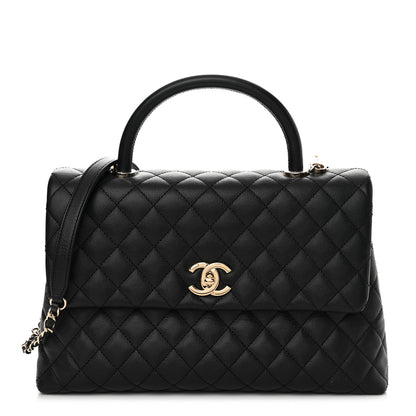 Chanel Caviar Quilted Medium Coco Handle Flap Black 1 of 10