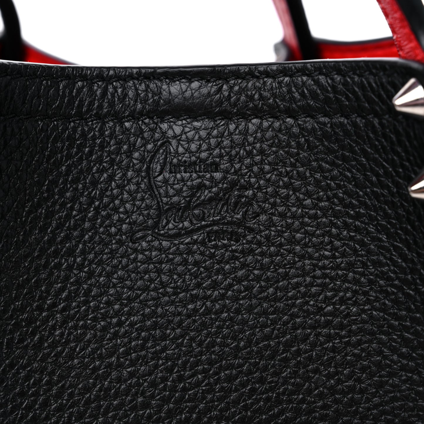 Calfskin Spiked Mini Cabarock Shopper Tote Black