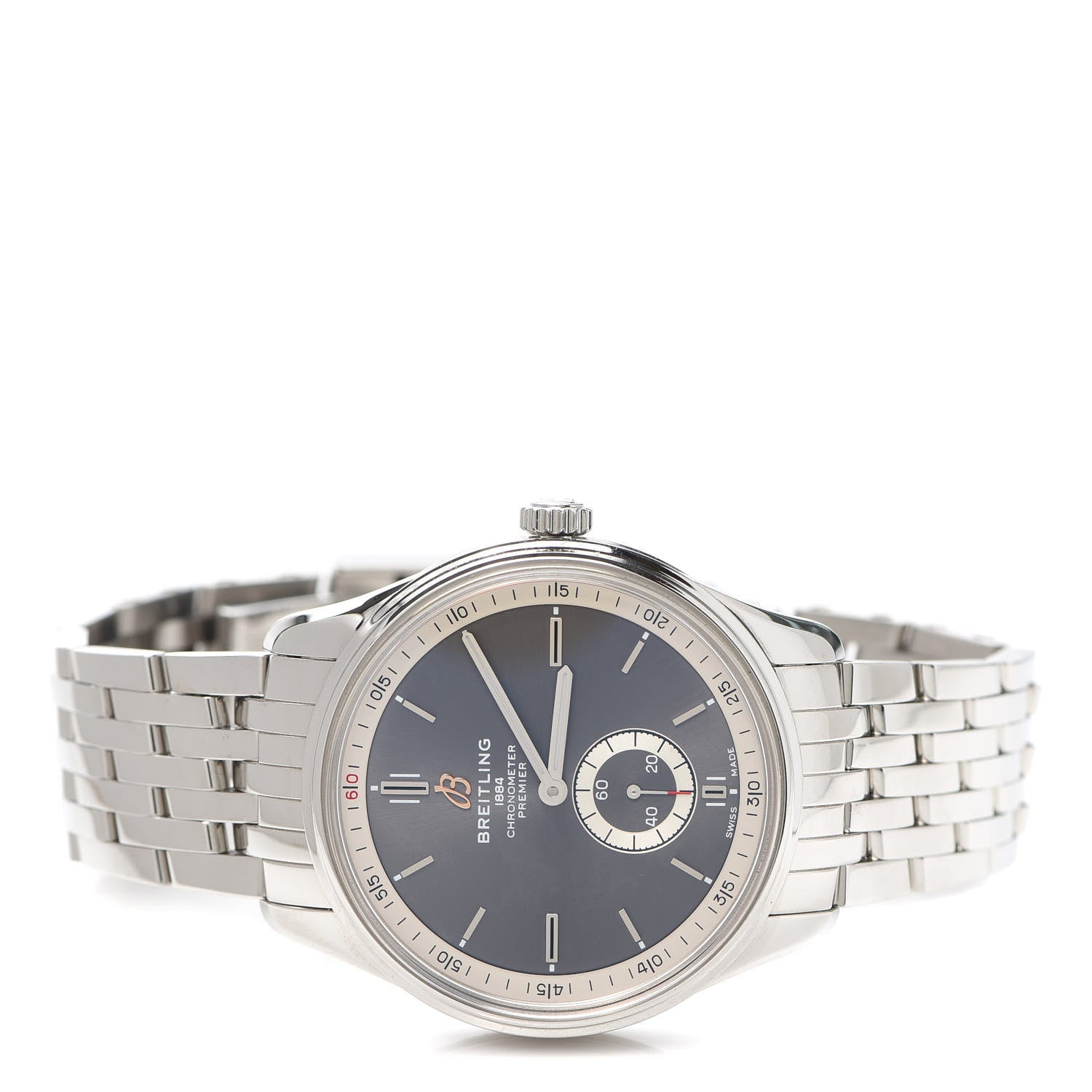 Breitling Stainless Steel 40mm Premier Automatic Watch Grey A37340 2 of 6