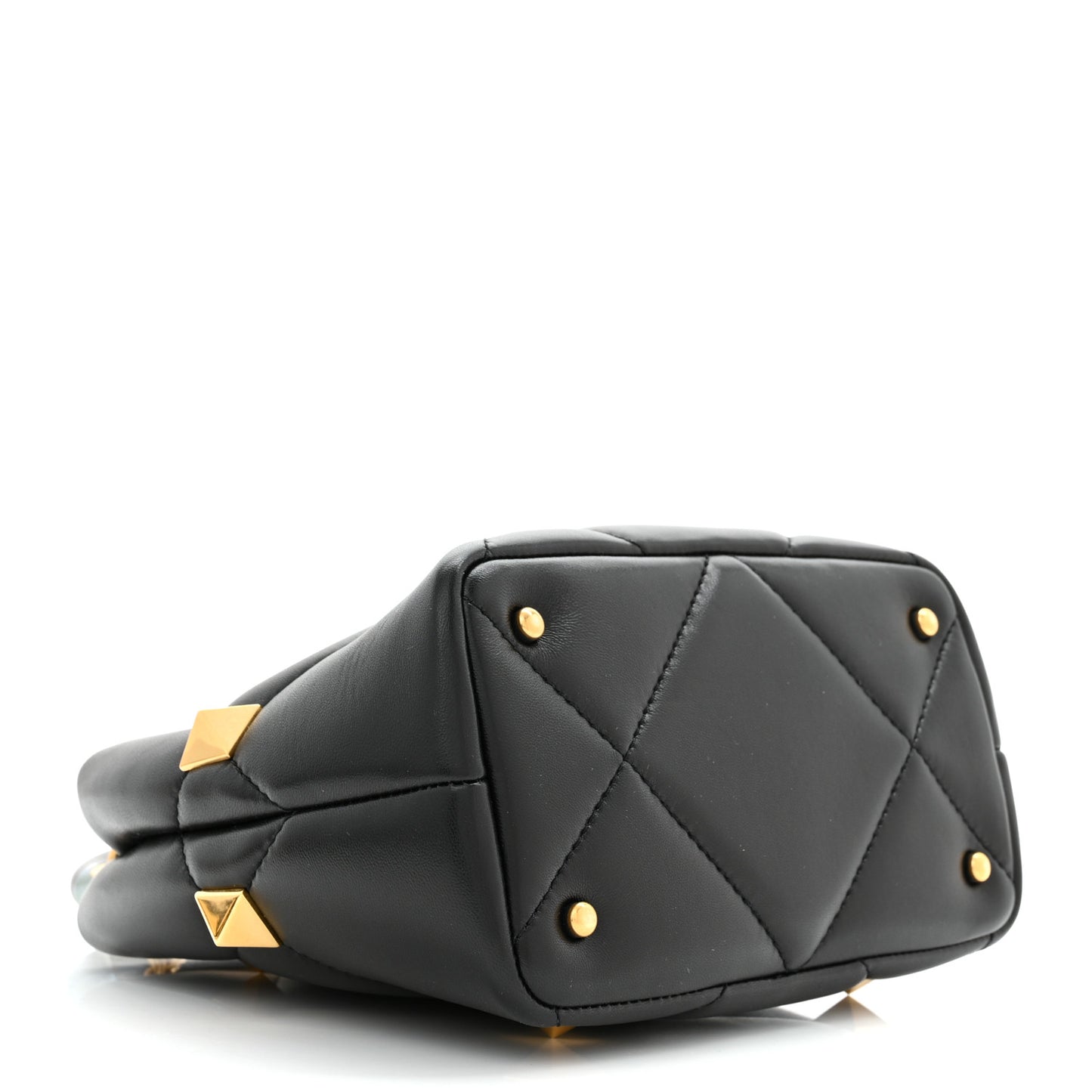 Nappa Small Roman Stud The Handle Bag Black