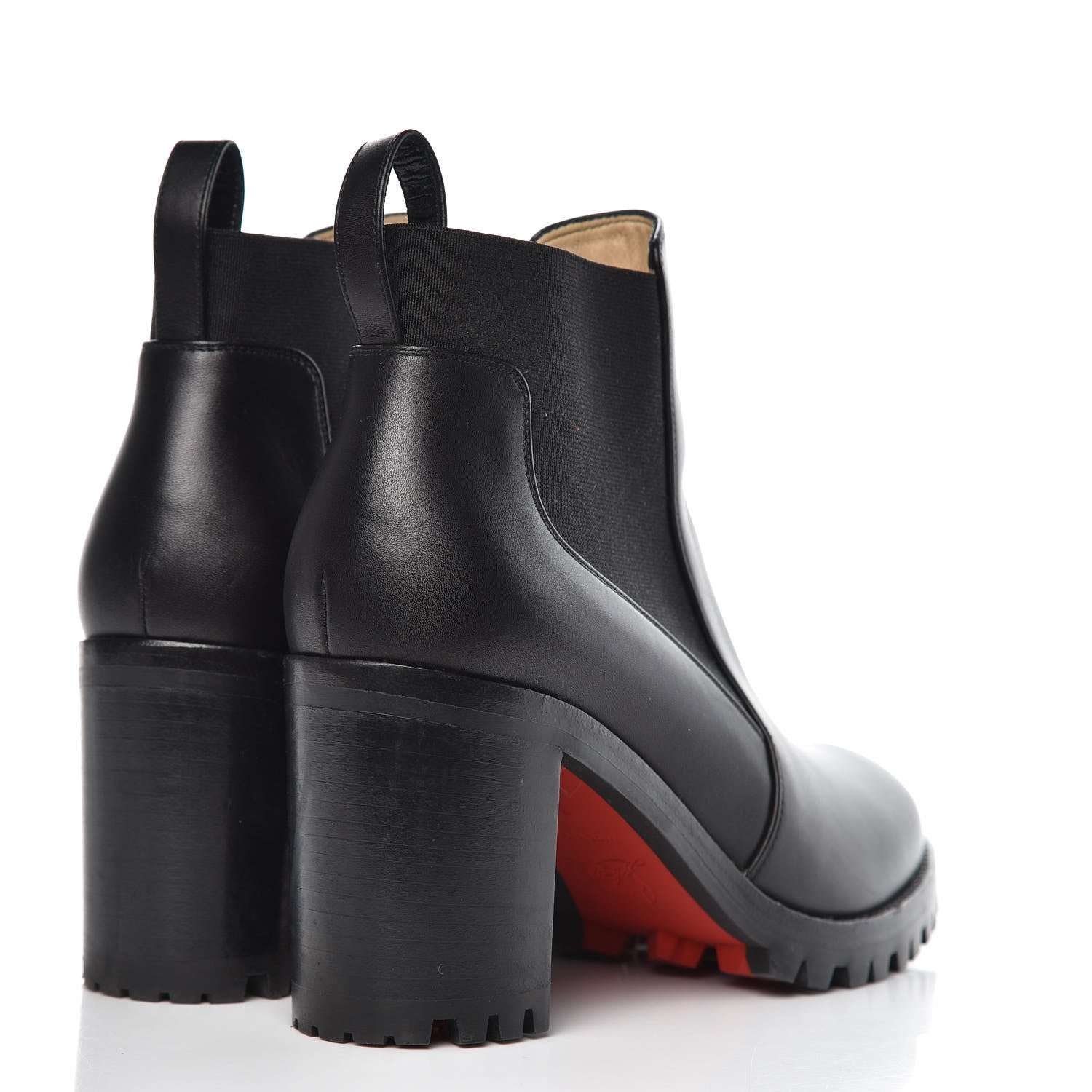 Christian Louboutin Calfskin Marchacroche 70 Chelsea Boots 36.5 Black 4 of 10