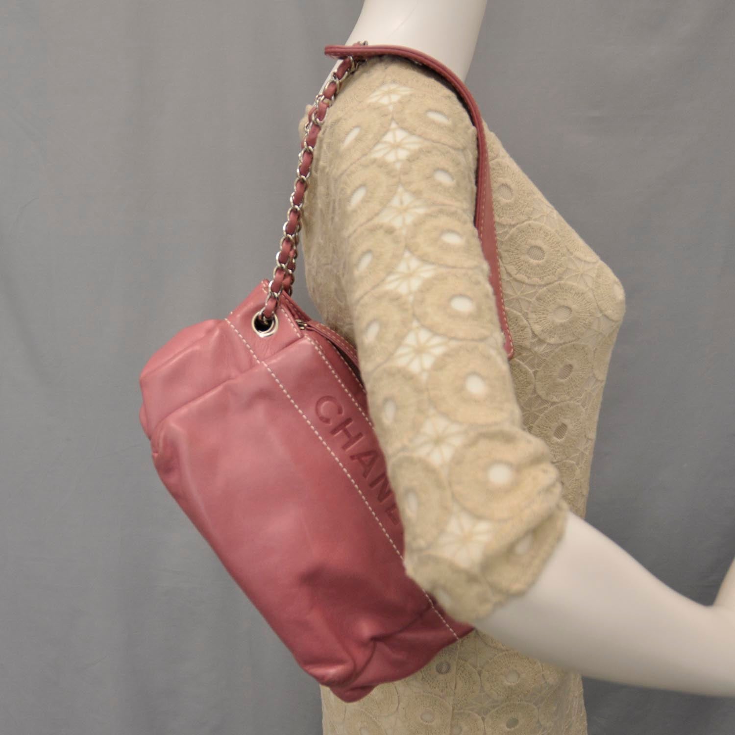 Chanel Lambskin Lax Accordion Hobo Pink 2 of 9