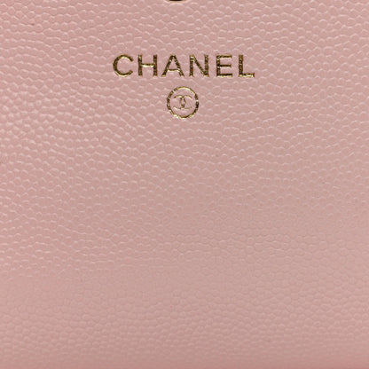 Chanel Caviar Quilted Crystal CC Large Gusset Flap Wallet Pink 6 of 8