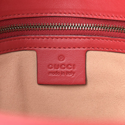 Gucci Calfskin Matelasse Large GG Marmont Shoulder Bag Hibiscus Red 6 of 11