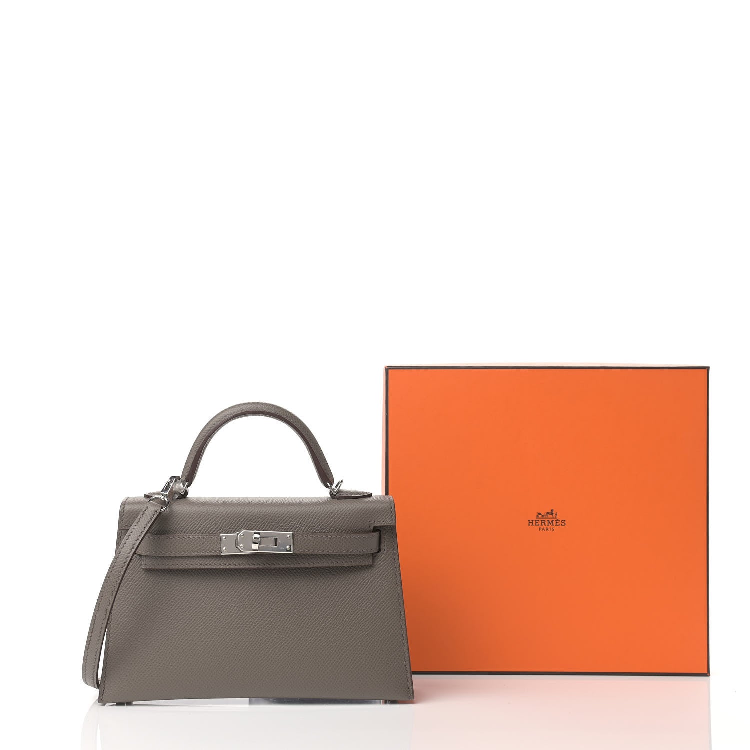 Hermes Epsom Mini Kelly Sellier 20 Etain 30 of 30