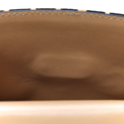Valentino Garavani Calfskin Canvas Leopard Print Medium Rockstud Flip Lock Crossbody Bag Tan 10 of 10