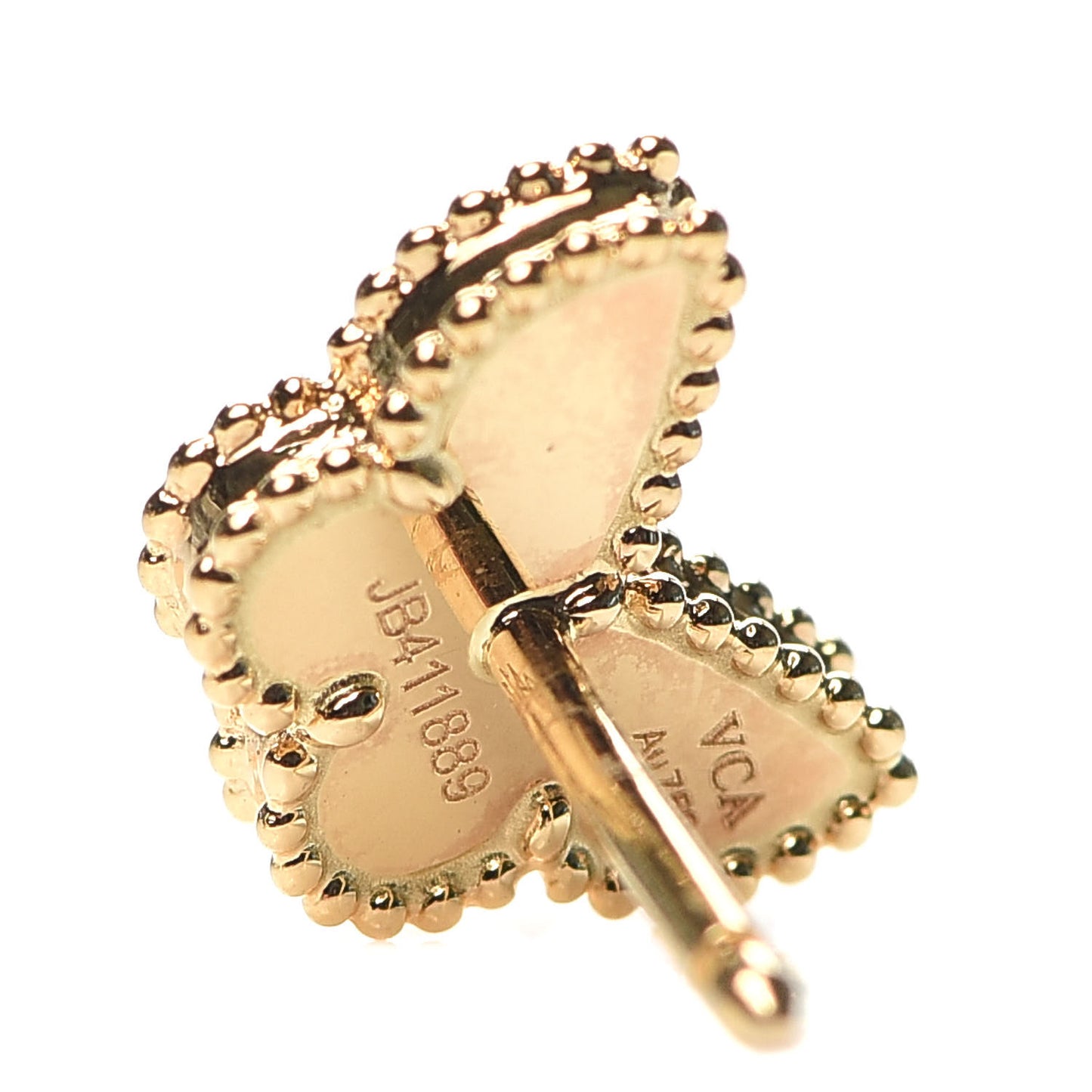 18K Yellow Gold Mother of Pearl Sweet Alhambra Butterfly Earrings