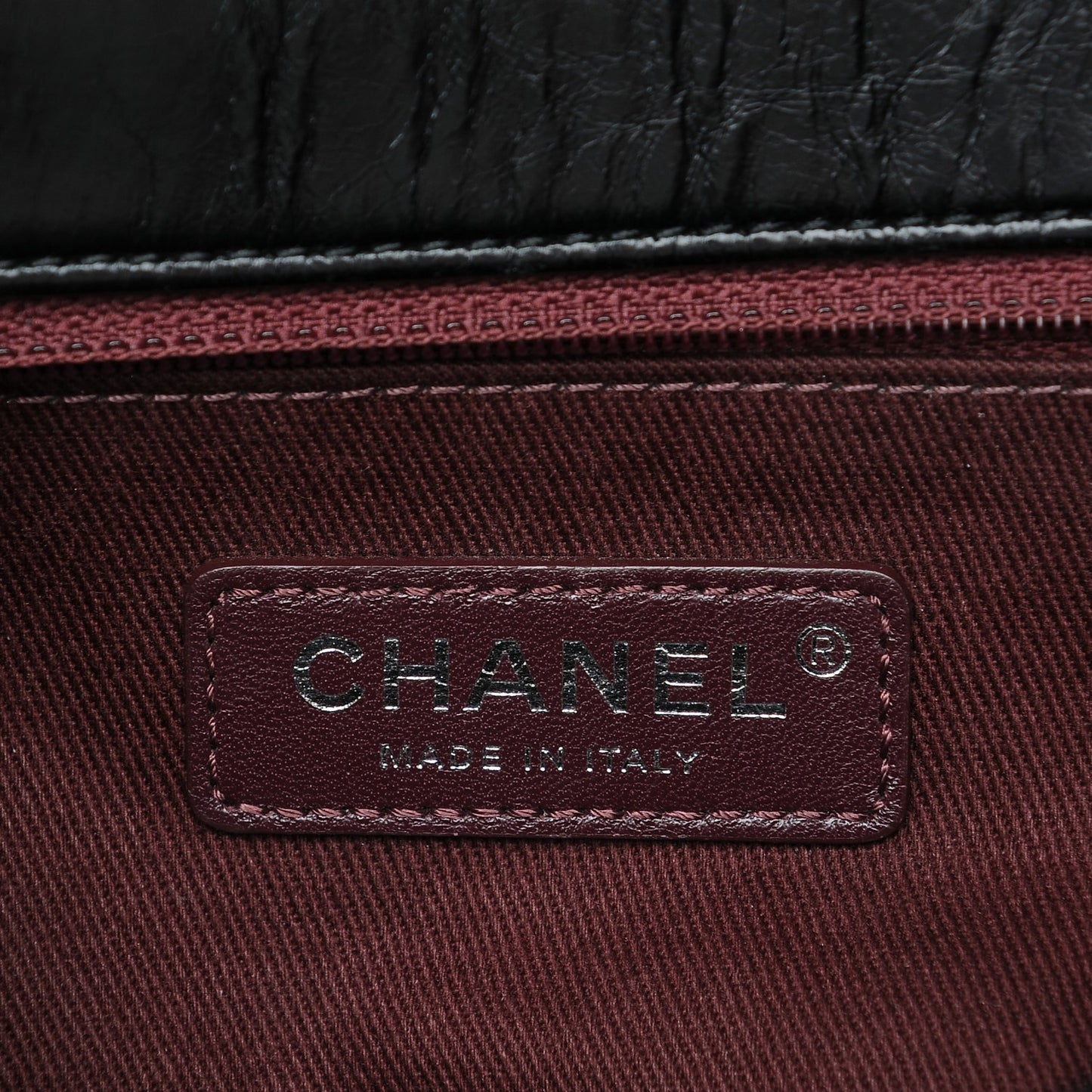 Calfskin Quilted Large Perfect Edge Flap Black