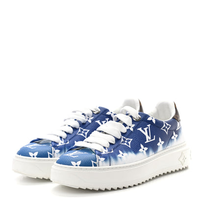 Louis Vuitton Monogram Escale Time Out Sneakers 37 Blue 3 of 9