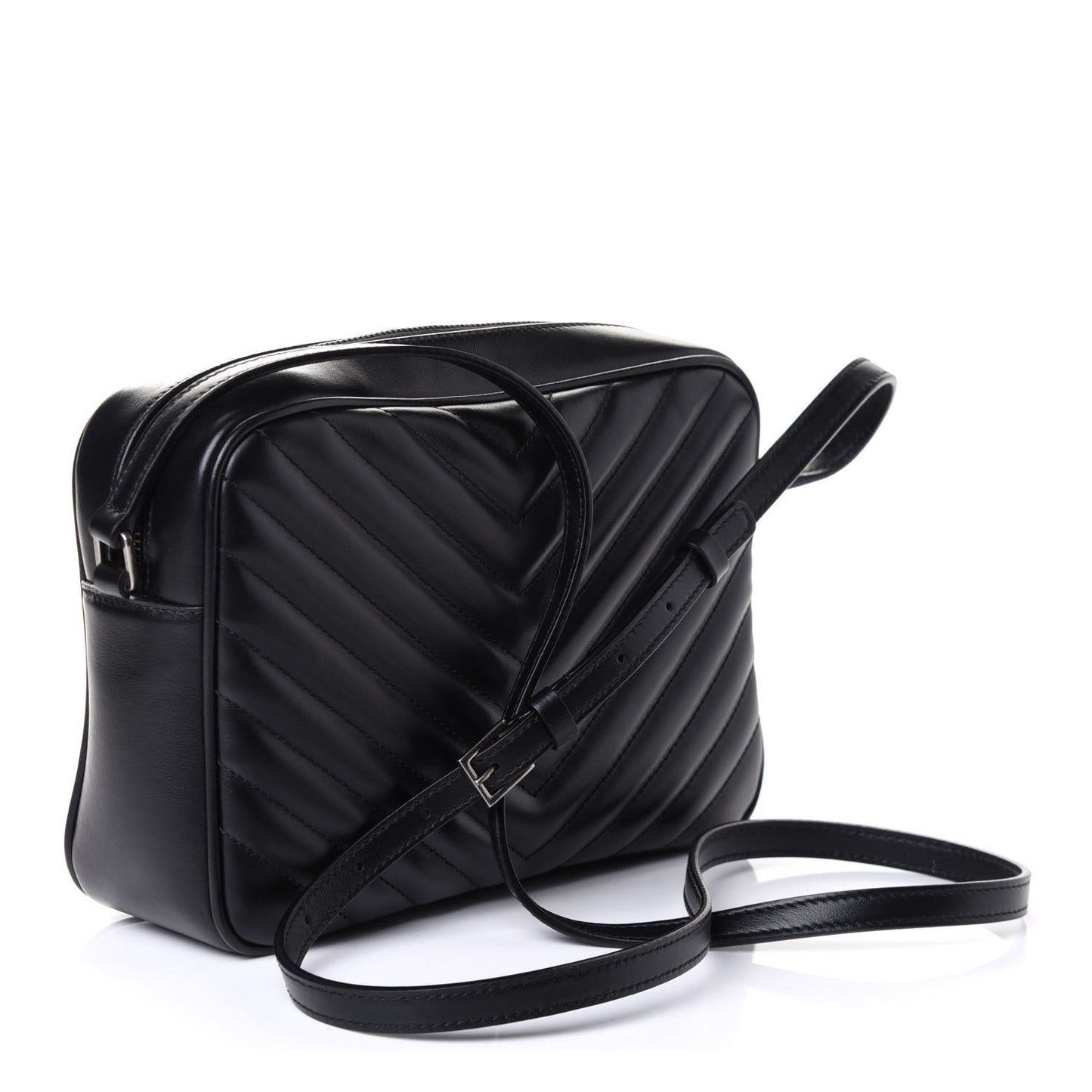 Calfskin Matelasse Monogram Lou Camera Bag Black