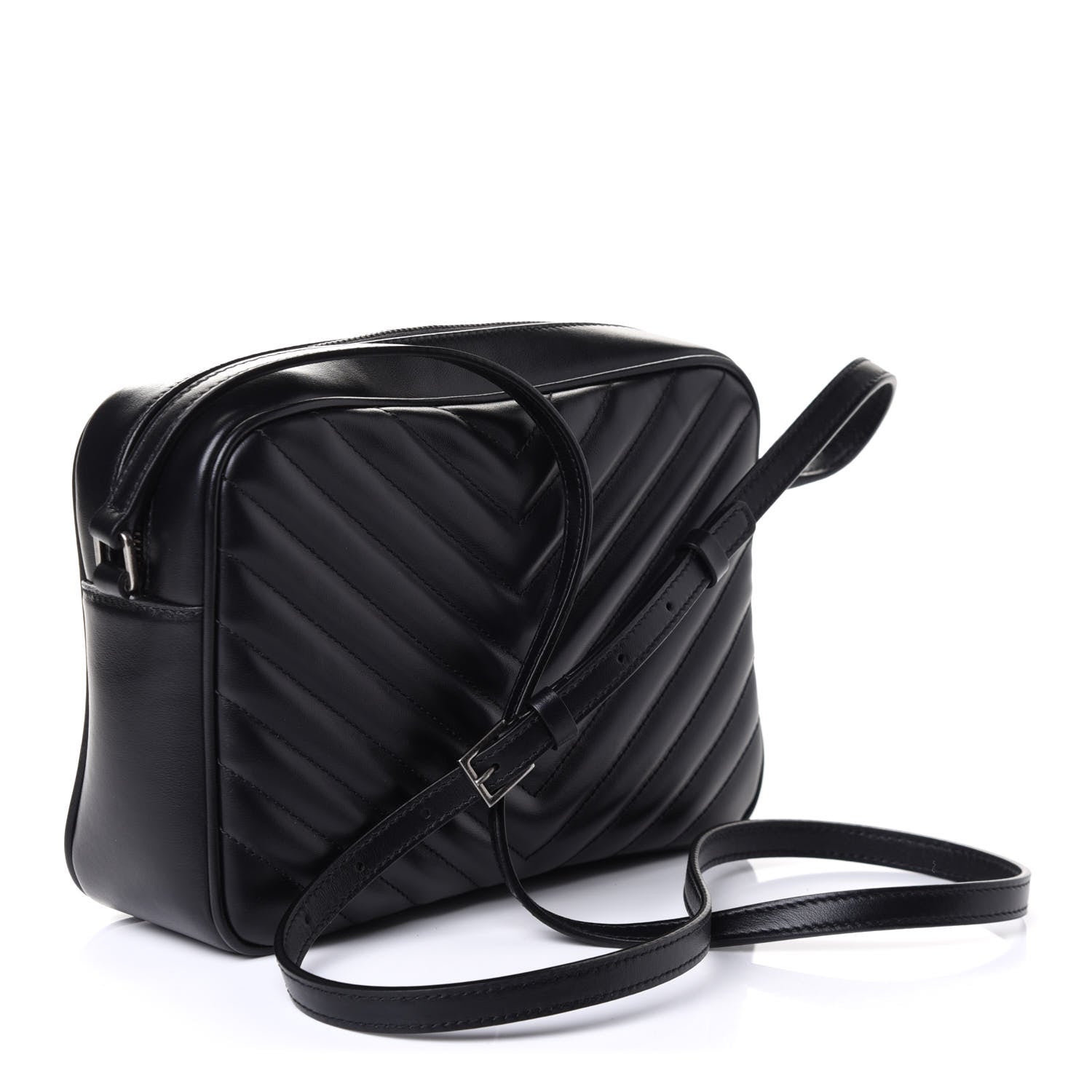 Saint Laurent Calfskin Matelasse Monogram Lou Camera Bag Black 3 of 5