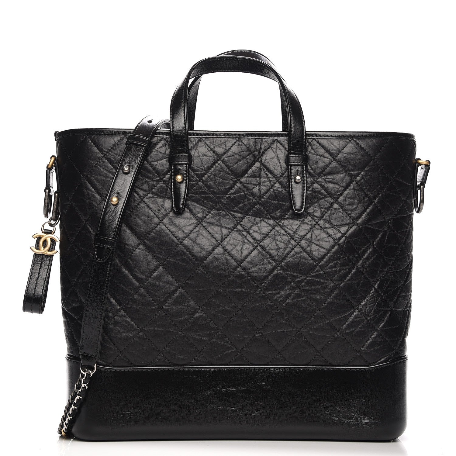 Chanel Calfskin Quilted Large Gabrielle Shopping Tote Black 1 of 10