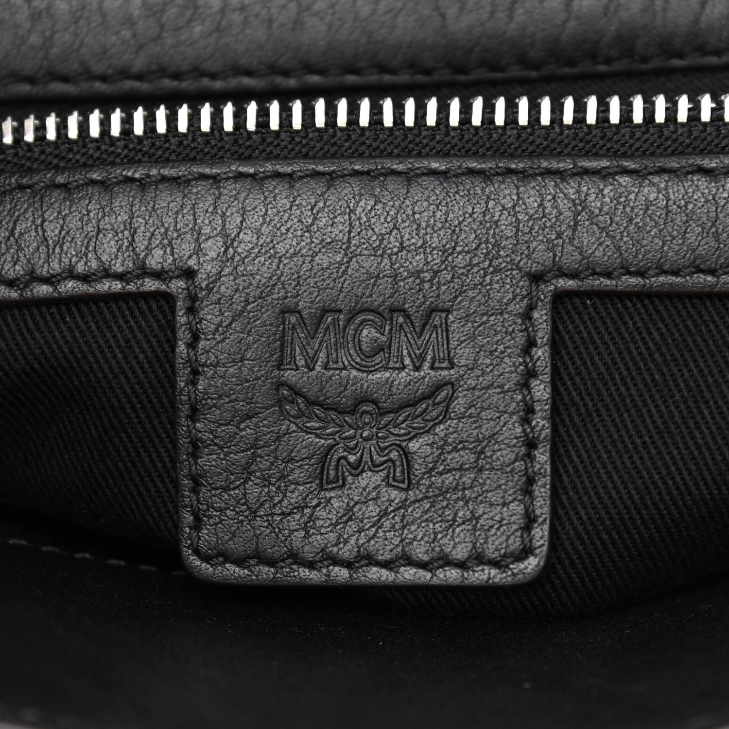 MCM Calfskin Ottomar Monogram Essential Backpack Black 6 of 14