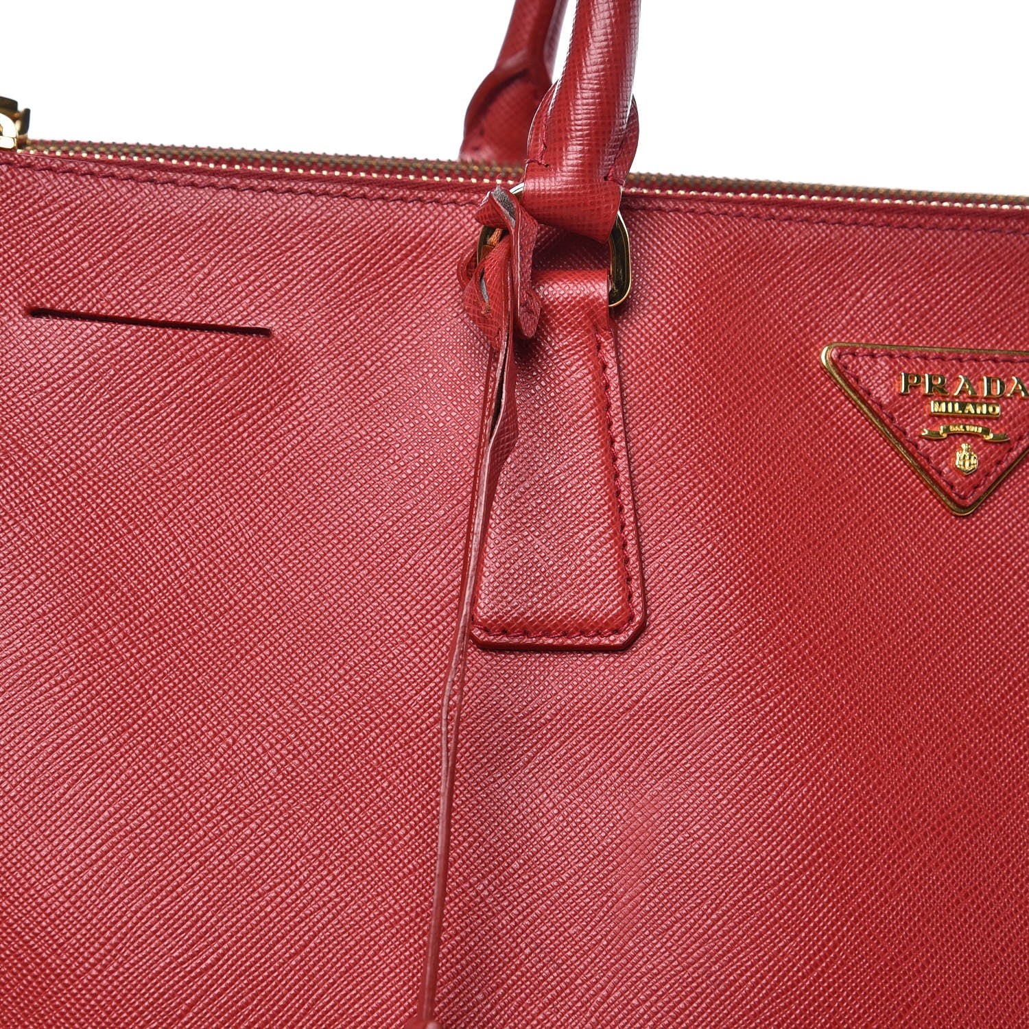 Prada Saffiano Large Galleria Double Zip Tote Fuoco 17 of 18