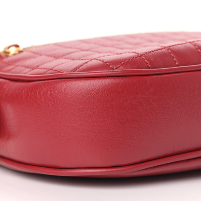 Celine Calfskin Quilted Small C Charm Bag Red 9 of 10