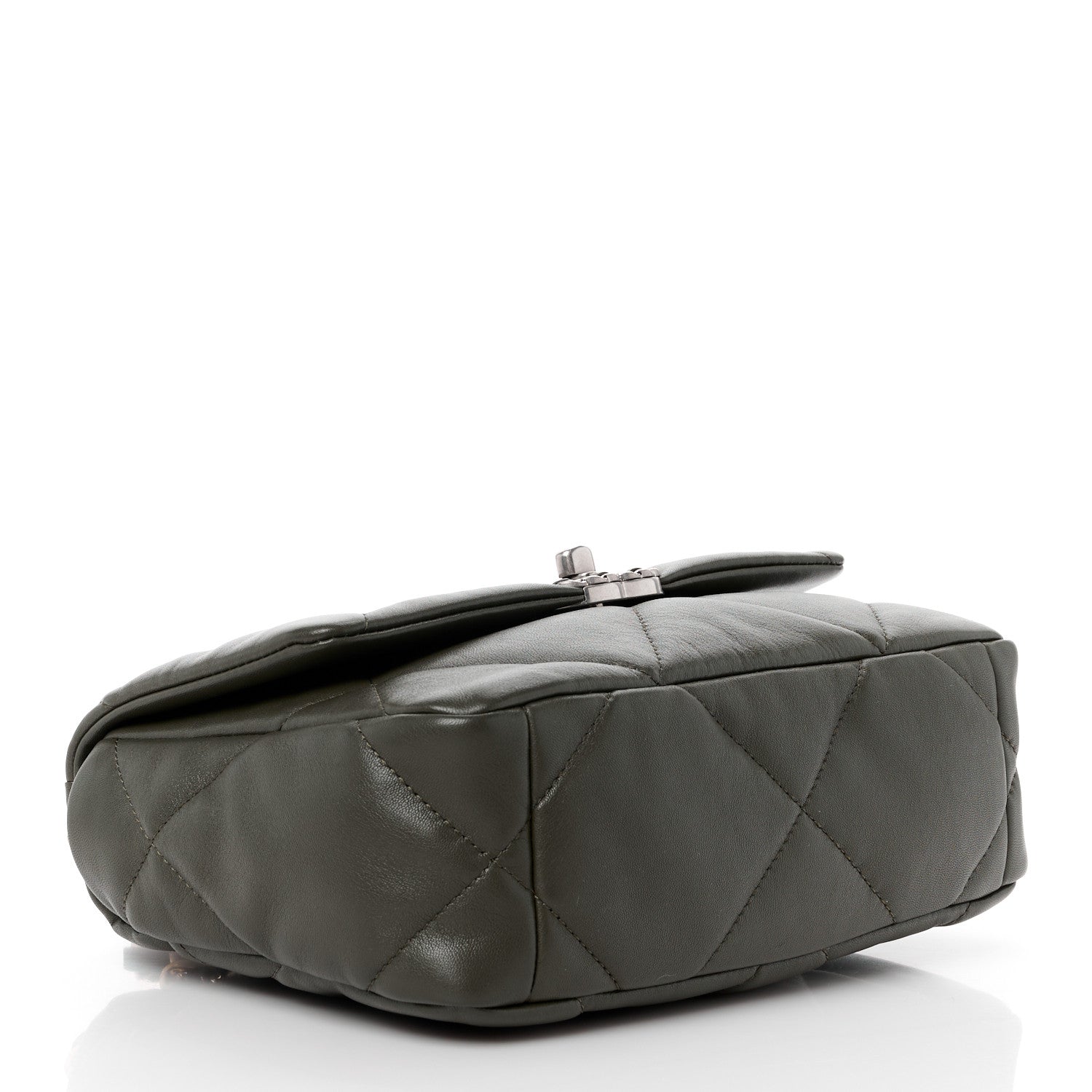 Chanel Lambskin Quilted Medium Chanel 19 Flap Khaki 4 of 13