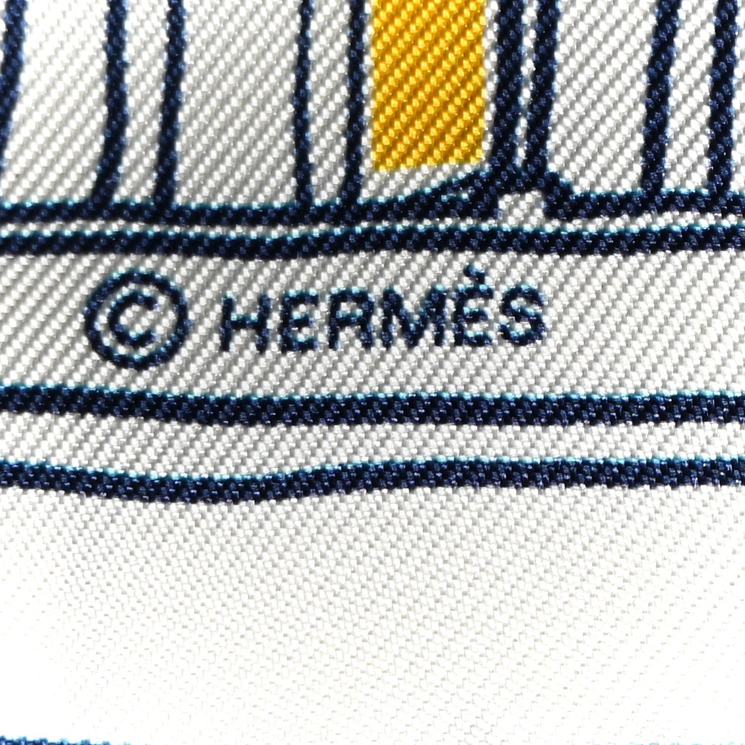 Hermes Silk Rayures D'ete Twilly Vert Bleu Multicolor 3 of 4
