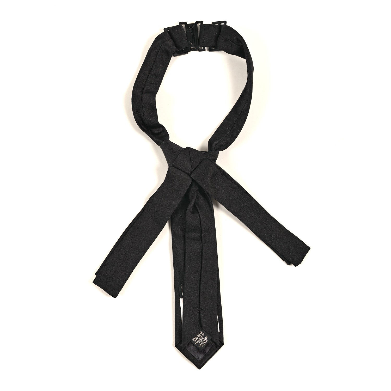 Chanel Silk CC Multi Strand Neck Tie Black 2 of 3