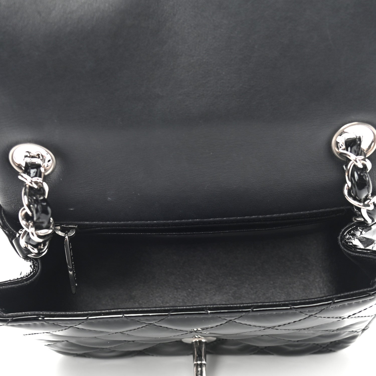 Chanel Patent Calfskin Quilted Mini Square Flap Black 5 of 9
