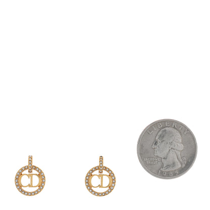 Christian Dior Crystal Clair D Lune Drop Earrings Gold 2 of 4