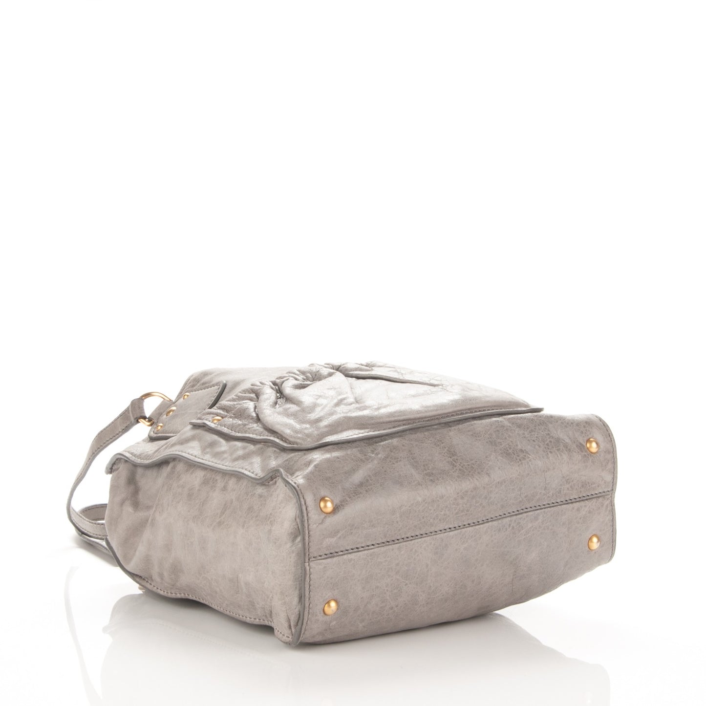 Vitello Lux Gathered Tote Nube