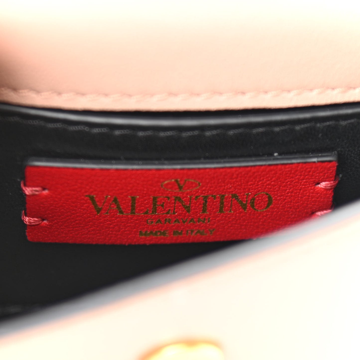 Calfskin Crystal Mini Supervee Pouch Rose Cannelle