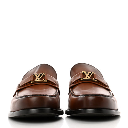 Louis Vuitton Calfskin Mens Major Loafers 7 Brown 2 of 8