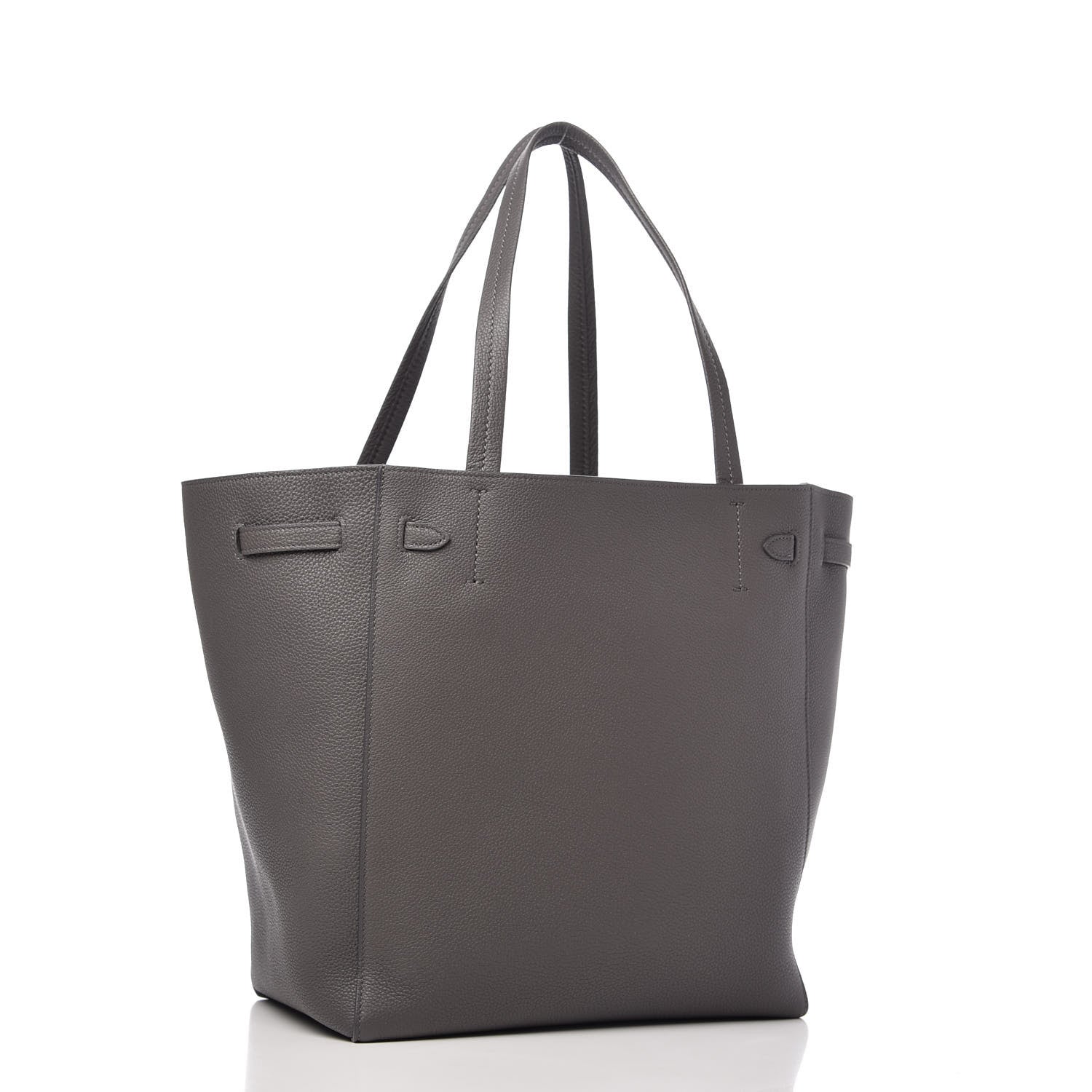 Celine Soft Grained Calfskin Small Belt Cabas Phantom Stone 3 of 9