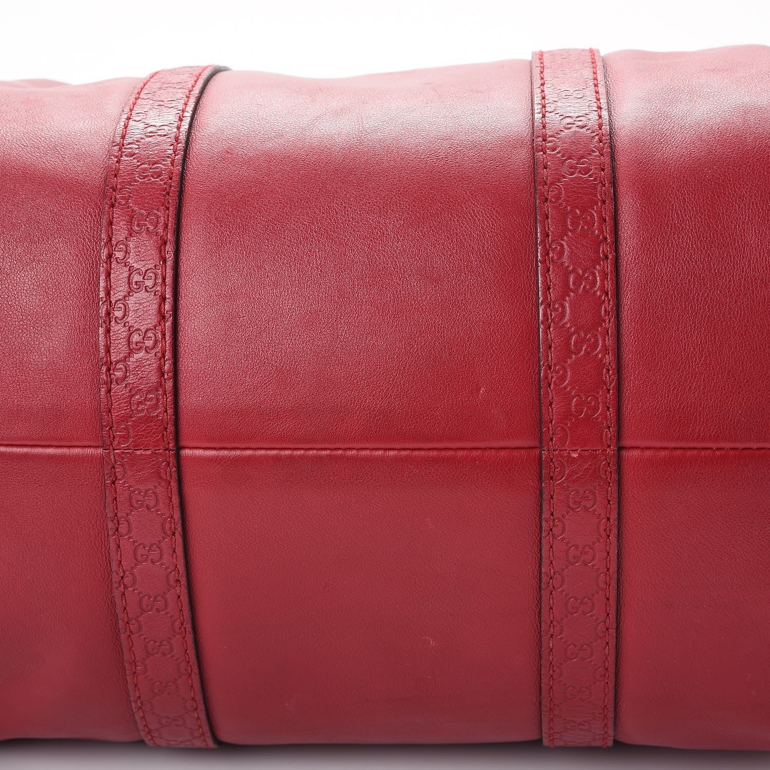 Gucci Calfskin Microguccissima Trim Medium Boston Raspberry Red 22 of 22