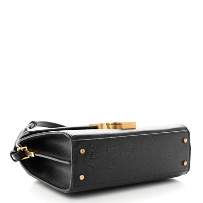 Saint Laurent Grain de Poudre Mini Classic Monogram Cassandra Top Handle Black 4 of 9