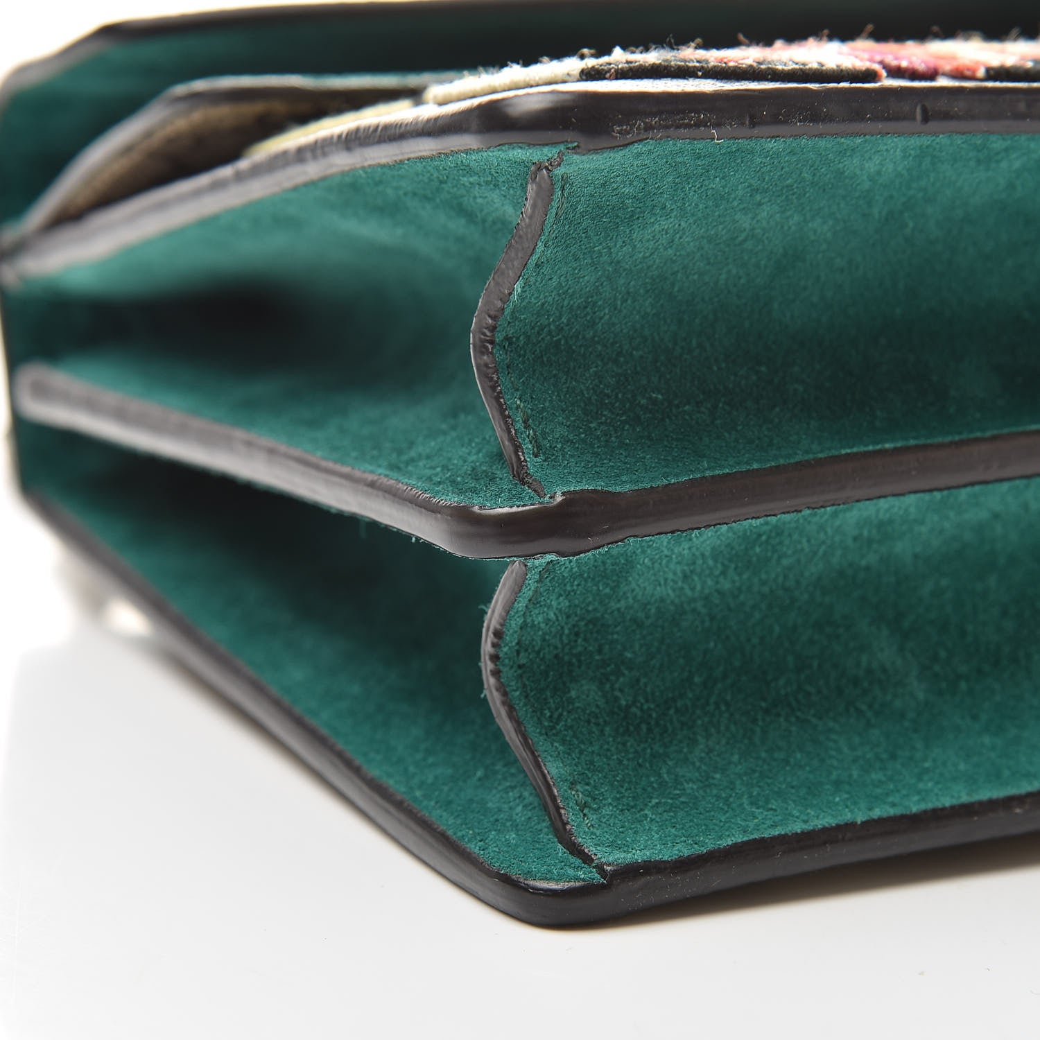 Gucci GG Supreme Monogram Willow Hill Embroidered Small Dionysus Shoulder Bag Emerald 9 of 14