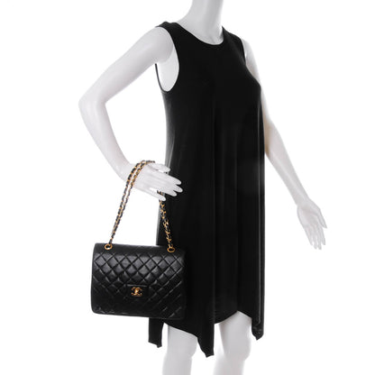 Chanel Lambskin Quilted Medium Double Flap Black 2 of 7