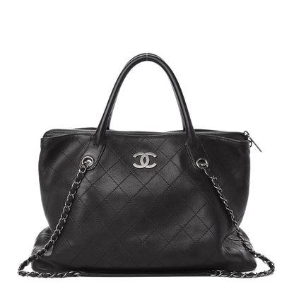 Chanel Grained Vegetal Calfskin Urban Shopping Tote Black 1 of 11