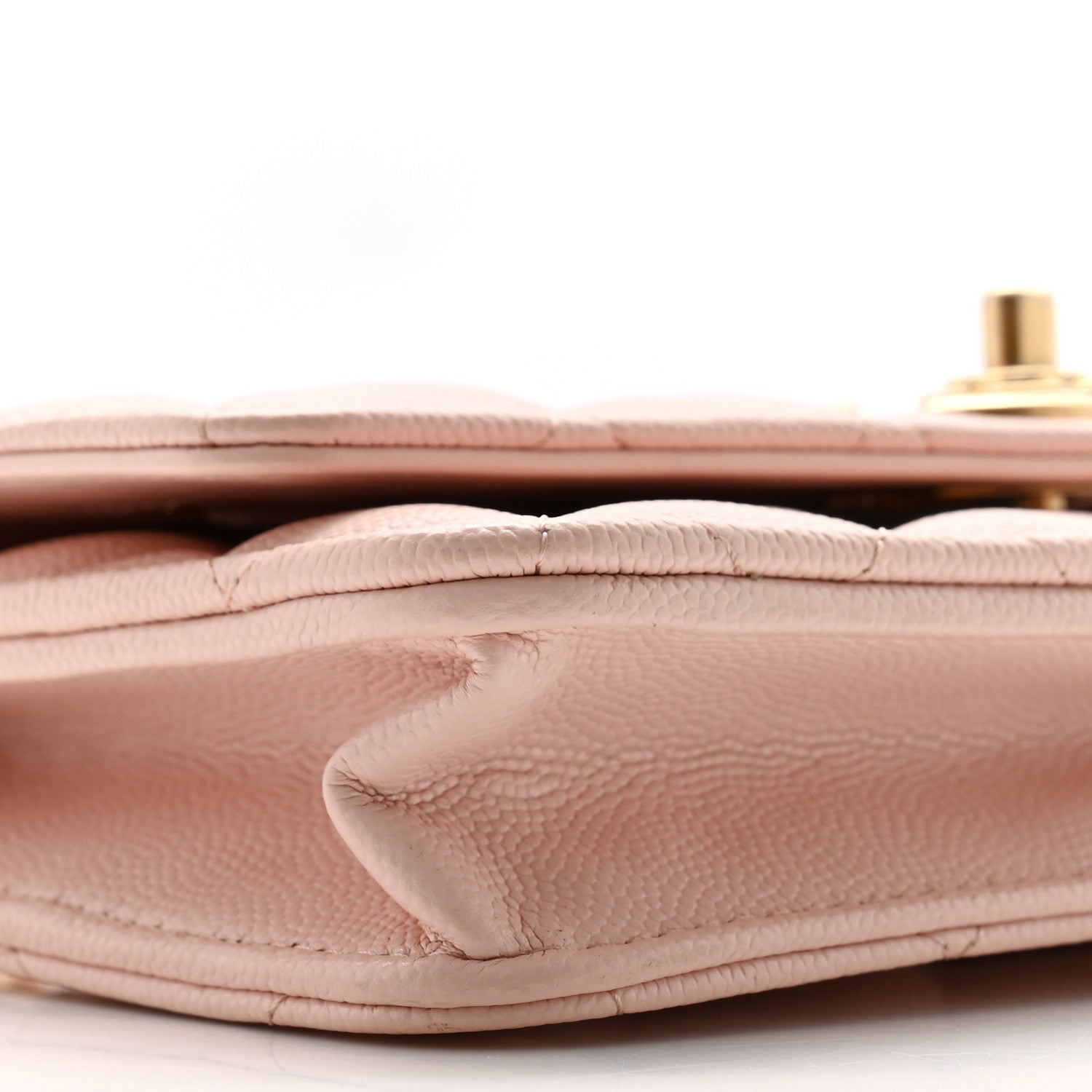 Chanel Caviar Quilted Camellia Wallet On Chain WOC Light Pink 10 of 14