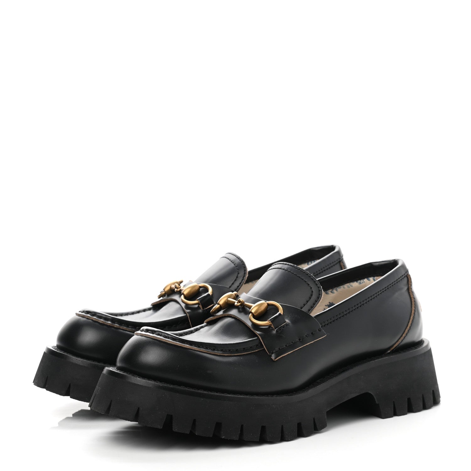 Gucci Cordovan Lux Womens Harald Horsebit 25mm Platform Loafers 36 Black 3 of 8