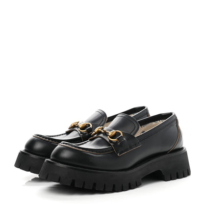 Gucci Cordovan Lux Womens Harald Horsebit 25mm Platform Loafers 36 Black 3 of 8