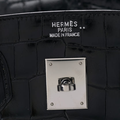 Hermes Shiny Niloticus Crocodile Birkin 35 Black 24 of 37