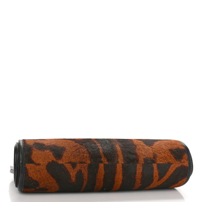 Alexander McQueen PonyHair Ocelot Print Skull Reversible Clutch 4 of 9