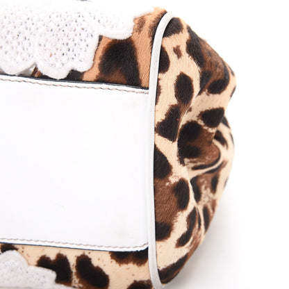Dolce & Gabbana Calf Hair Leopard Print Lace Large Miss Sicily Satchel White 18 of 23