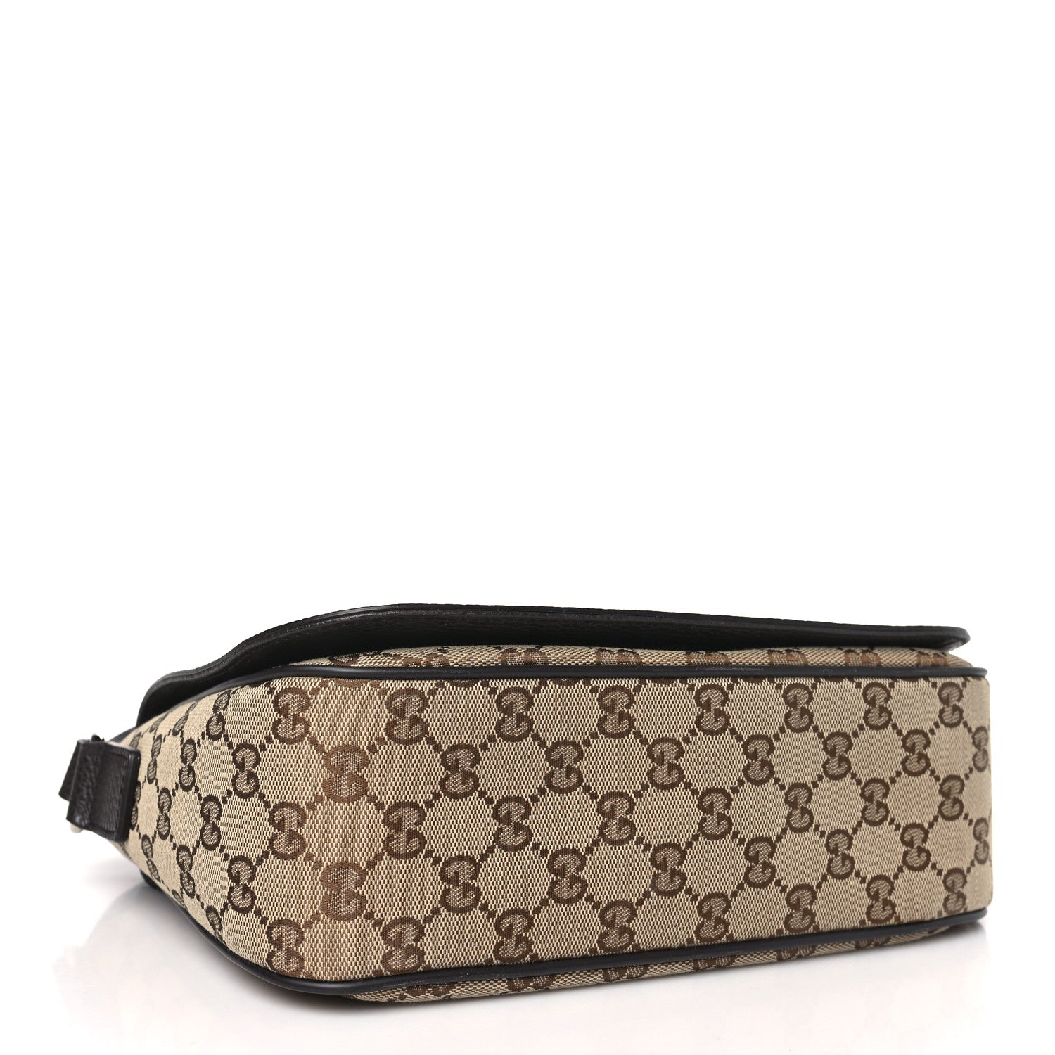 Gucci Monogram Flap Messenger Bag Beige Dark Brown 4 of 9