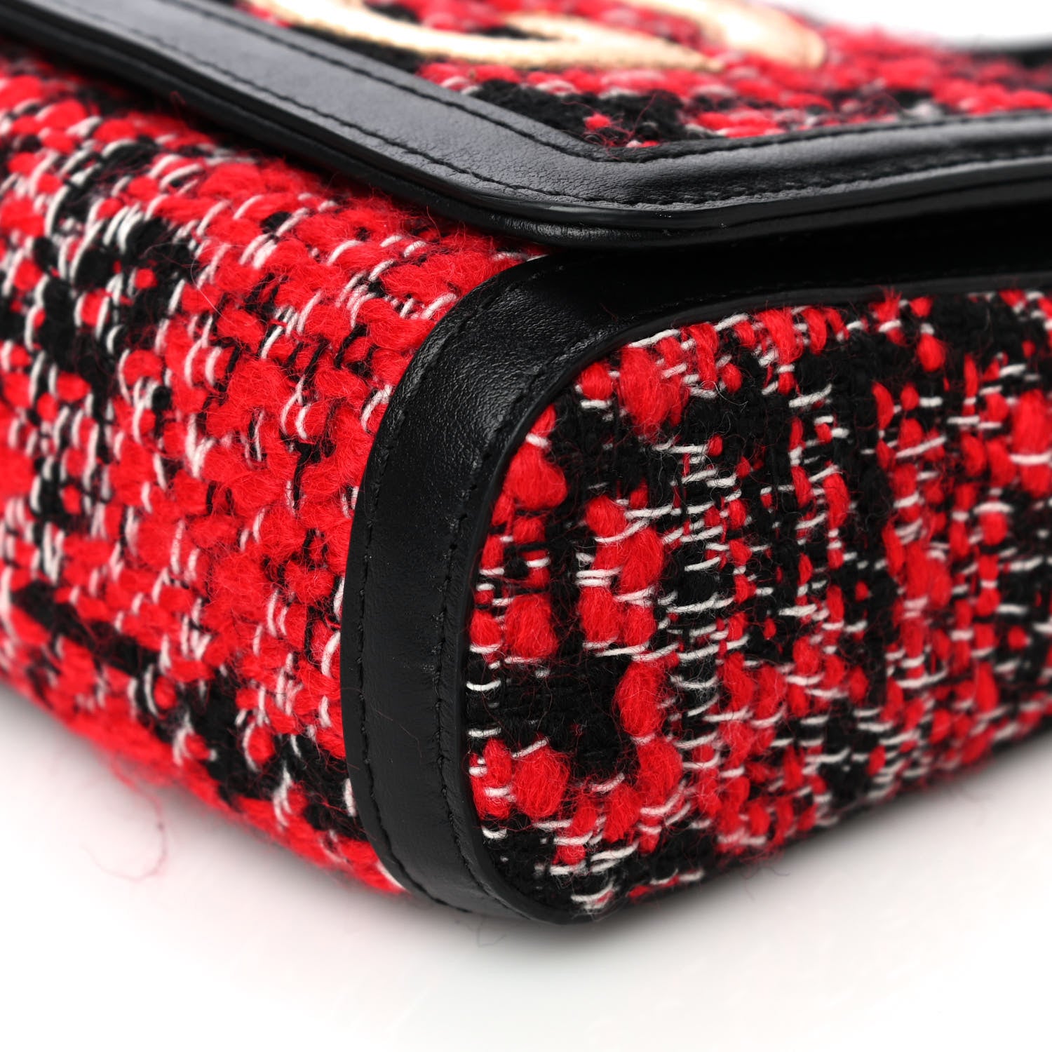 Dolce & Gabbana Tweed DG Girls Shoulder Bag Black Red 8 of 10