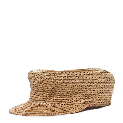 Hermes Raffia Braided Galatee Cap 58 Naturel 1 of 9
