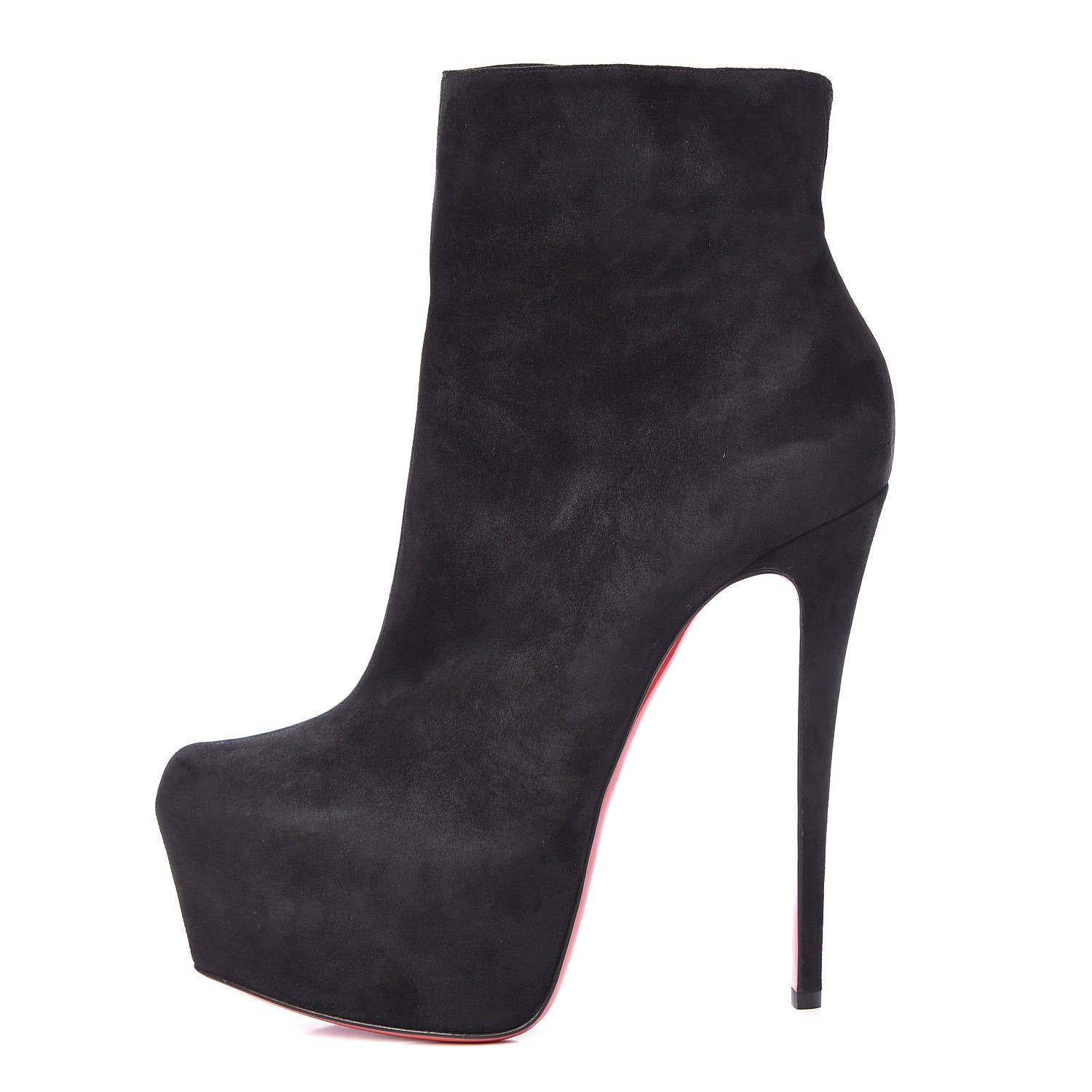 Christian Louboutin Suede Daf Booty 160 Ankle Boots 41 Black 1 of 10