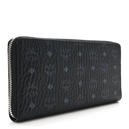 MCM Visetos Large Zip Around Wallet Black 4 of 7