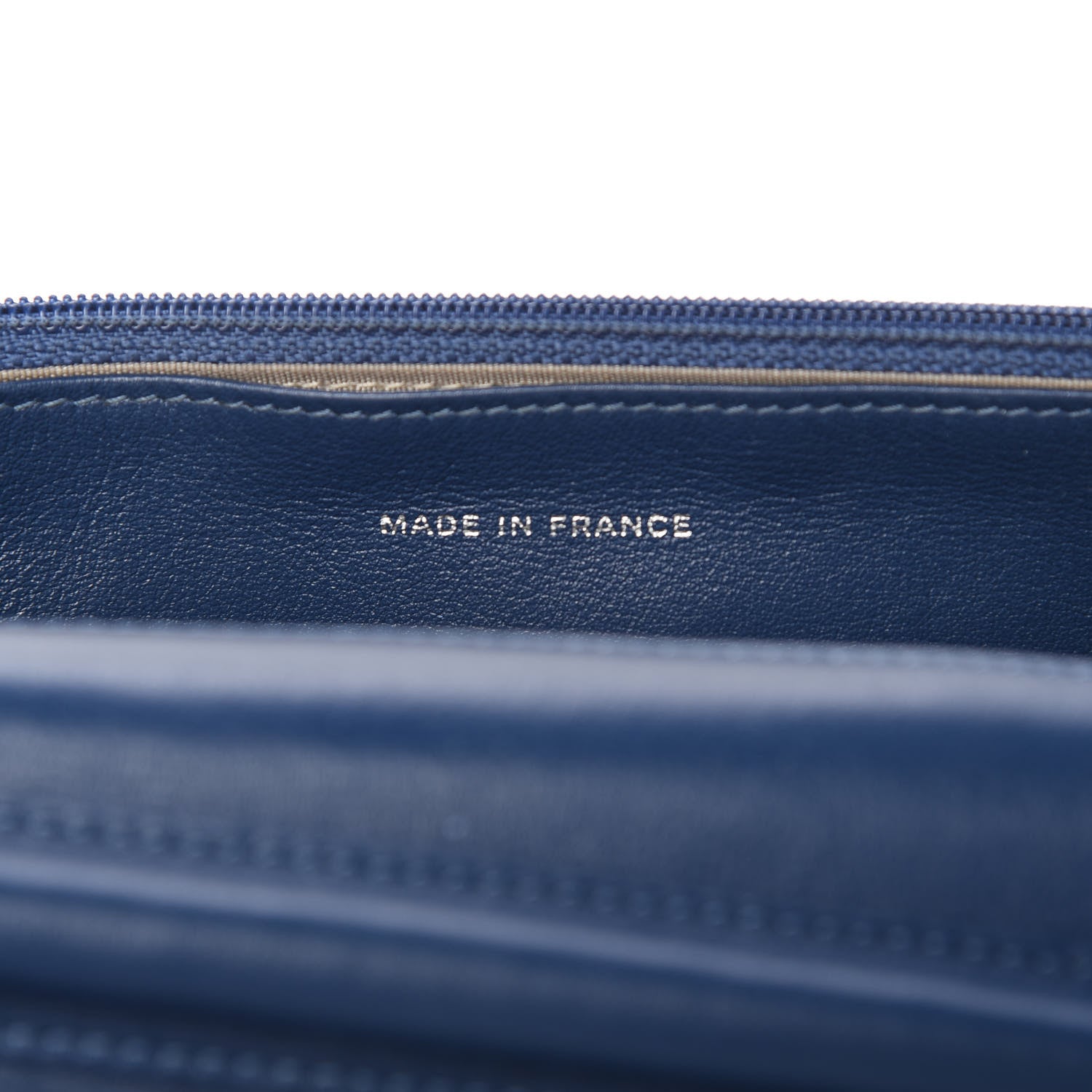 Chanel Patent Quilted Brilliant Wallet On Chain WOC Blue 9 of 12